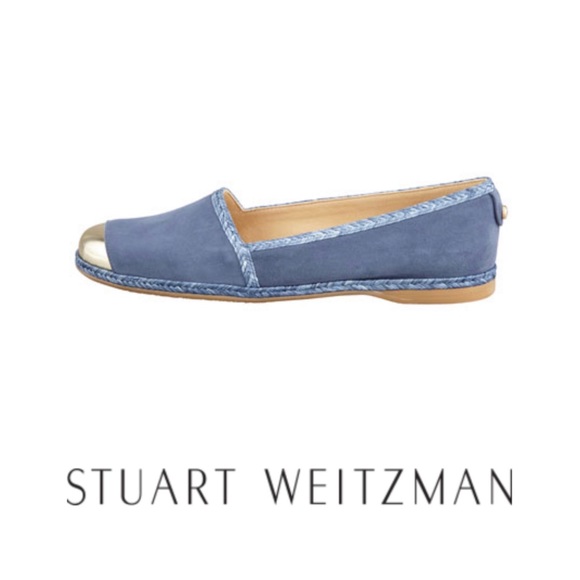 Stuart Weitzman Tipadrille Blue Jean Flats Size 7M - Picture 1 of 13